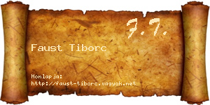 Faust Tiborc névjegykártya
